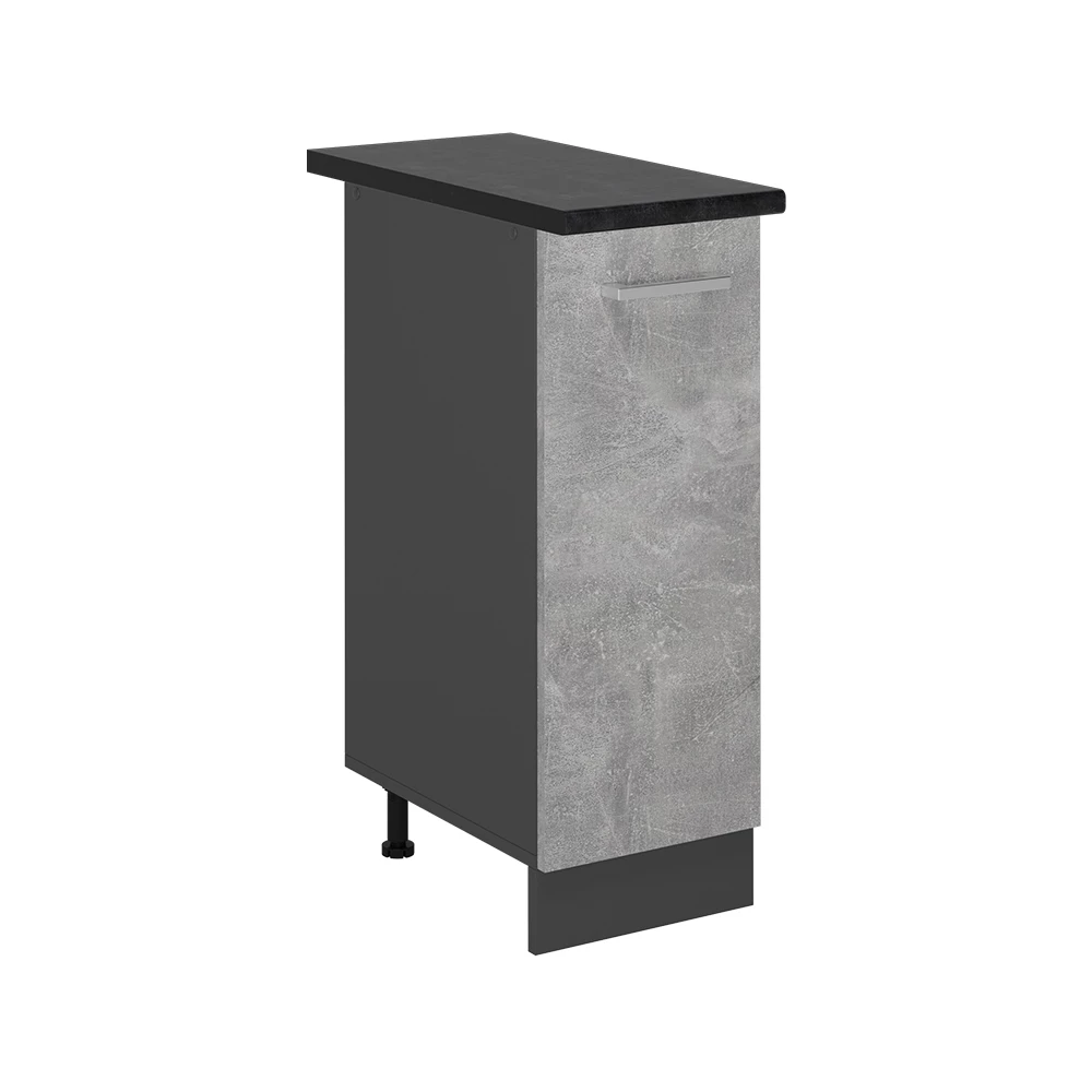 Pensile Cucina R-Line Vicco, Colore Antracite, Larghezza 20 Cm - Modulo Aperto Con Scaffali, Design Modulare, Facile Montaggio