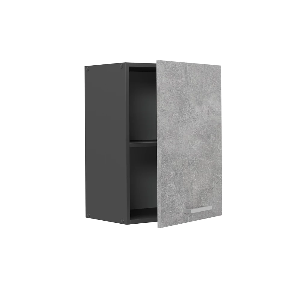 Hangkast in Beton on white background with decorative elements