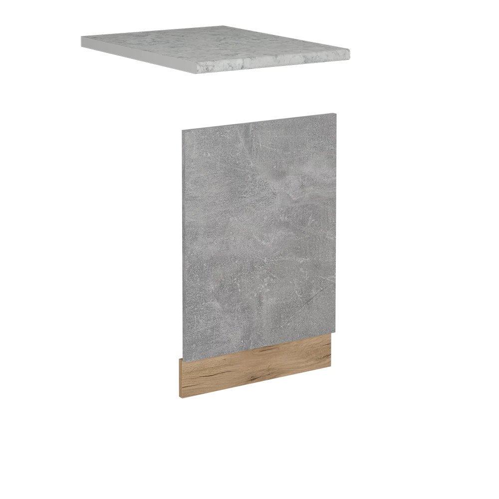 Frontpaneel in Beton on white background