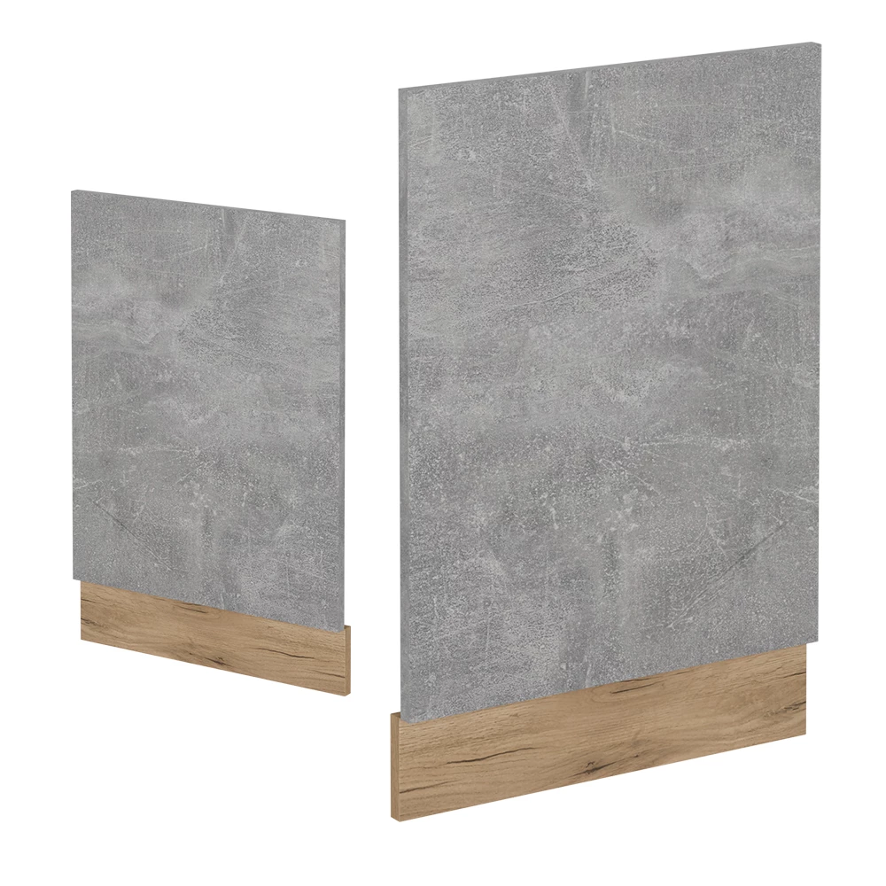 Façade en Béton sur fond blanc avec des éléments décoratifs
