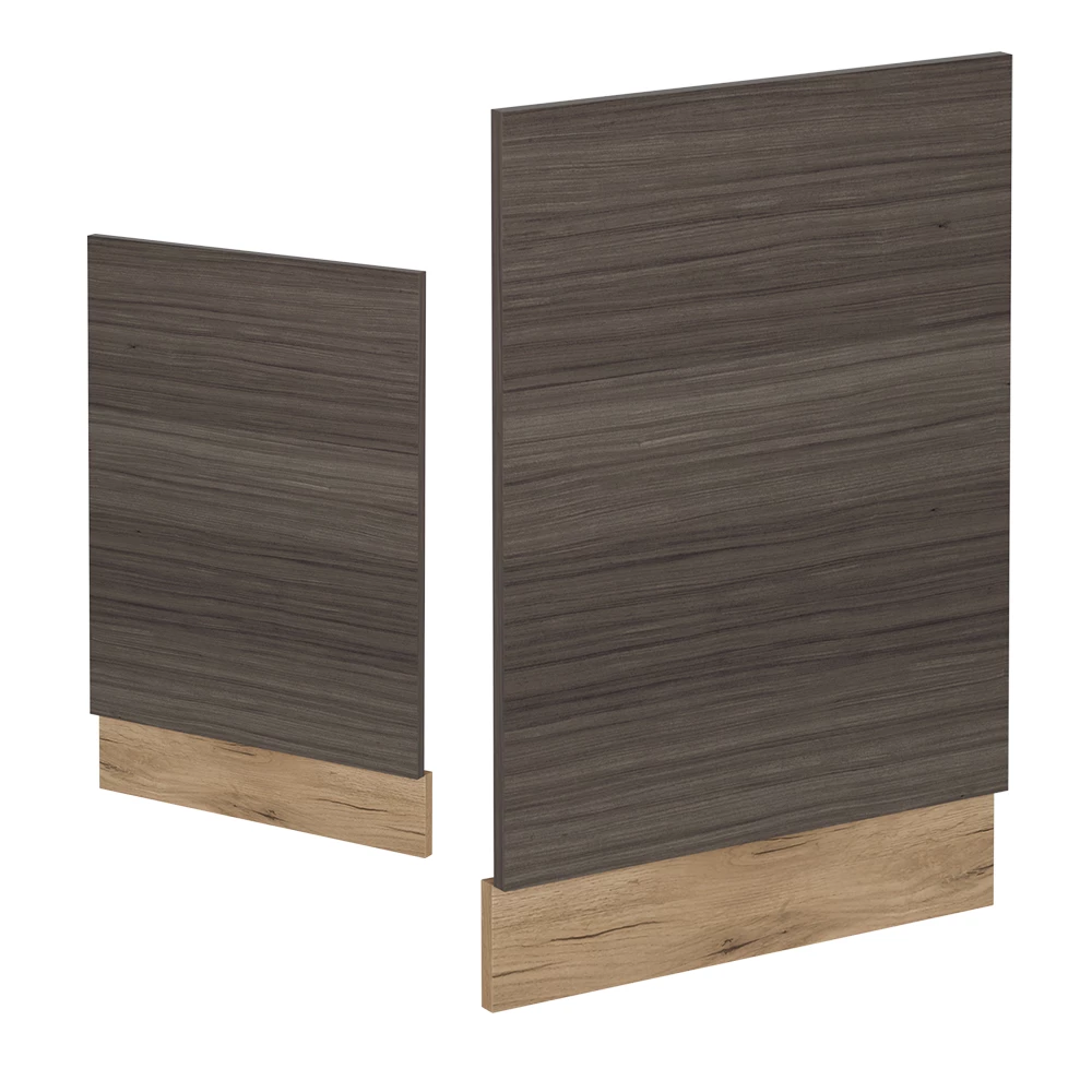 Façade en Gris noble sur fond blanc avec des éléments décoratifs