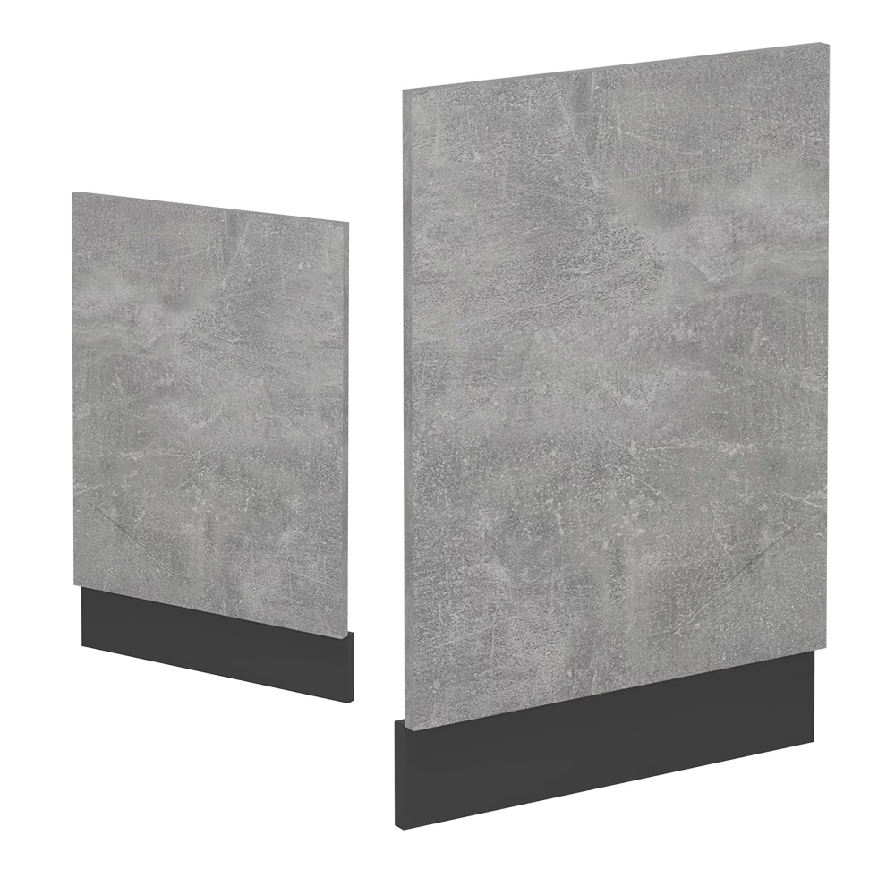 Façade en Béton sur fond blanc avec des éléments décoratifs