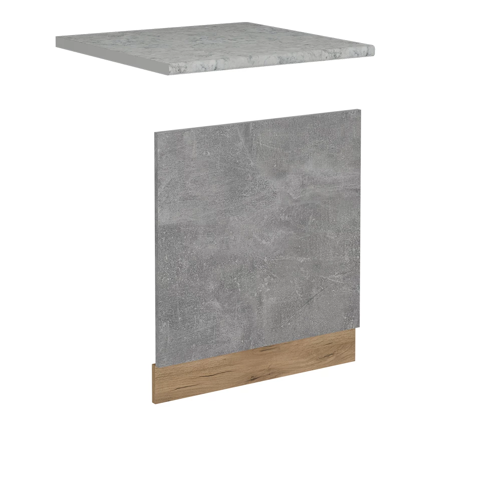 Frontpaneel in Beton on white background