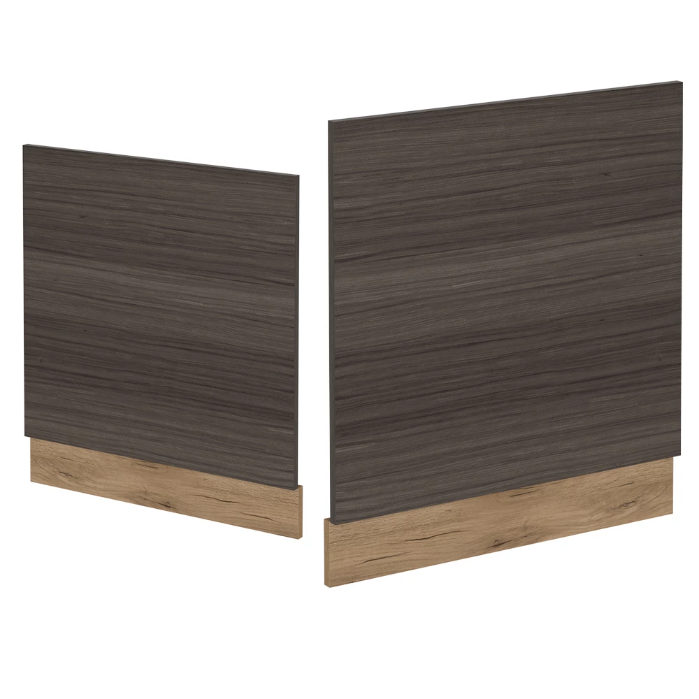 Façade en Gris noble sur fond blanc avec des éléments décoratifs