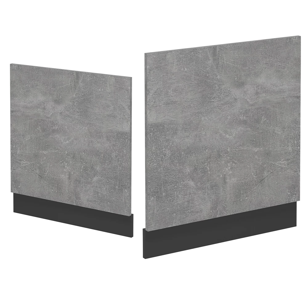 Façade en Béton sur fond blanc avec des éléments décoratifs