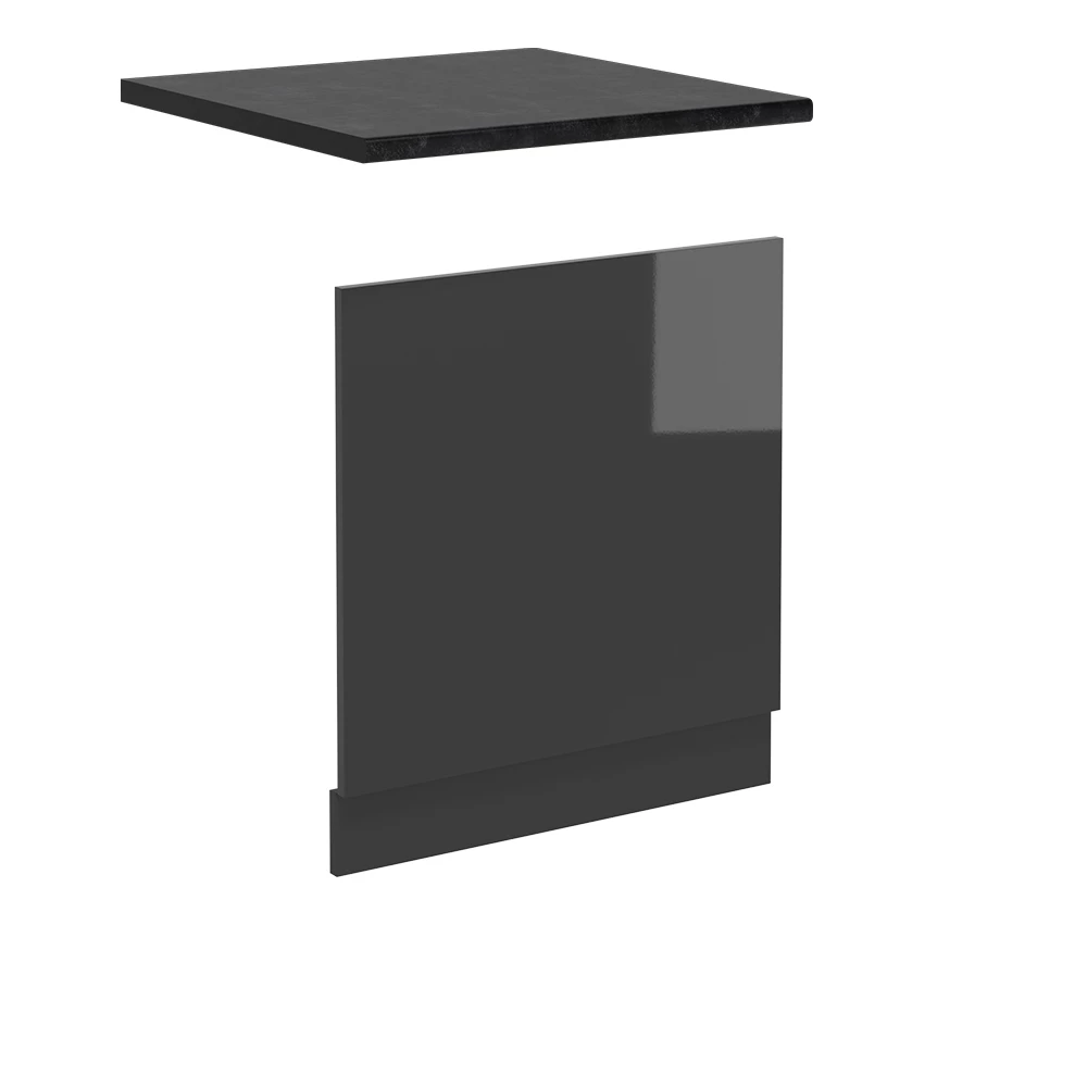 Diskmaskin frontpanel in Antracit högblank on white background