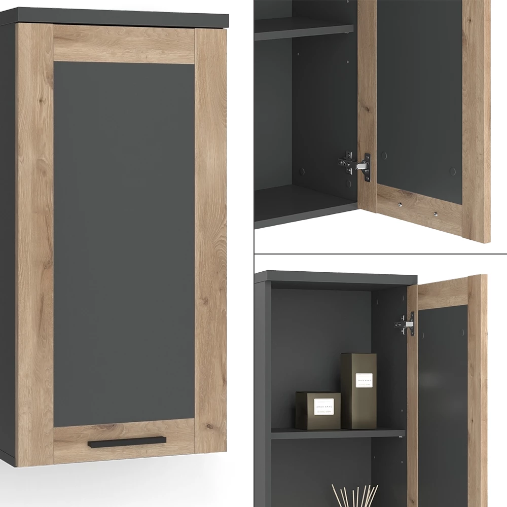 Vicco Hängeschrank Anthrazit/Viking Oak 40.3 x 79.6 cm, Niko