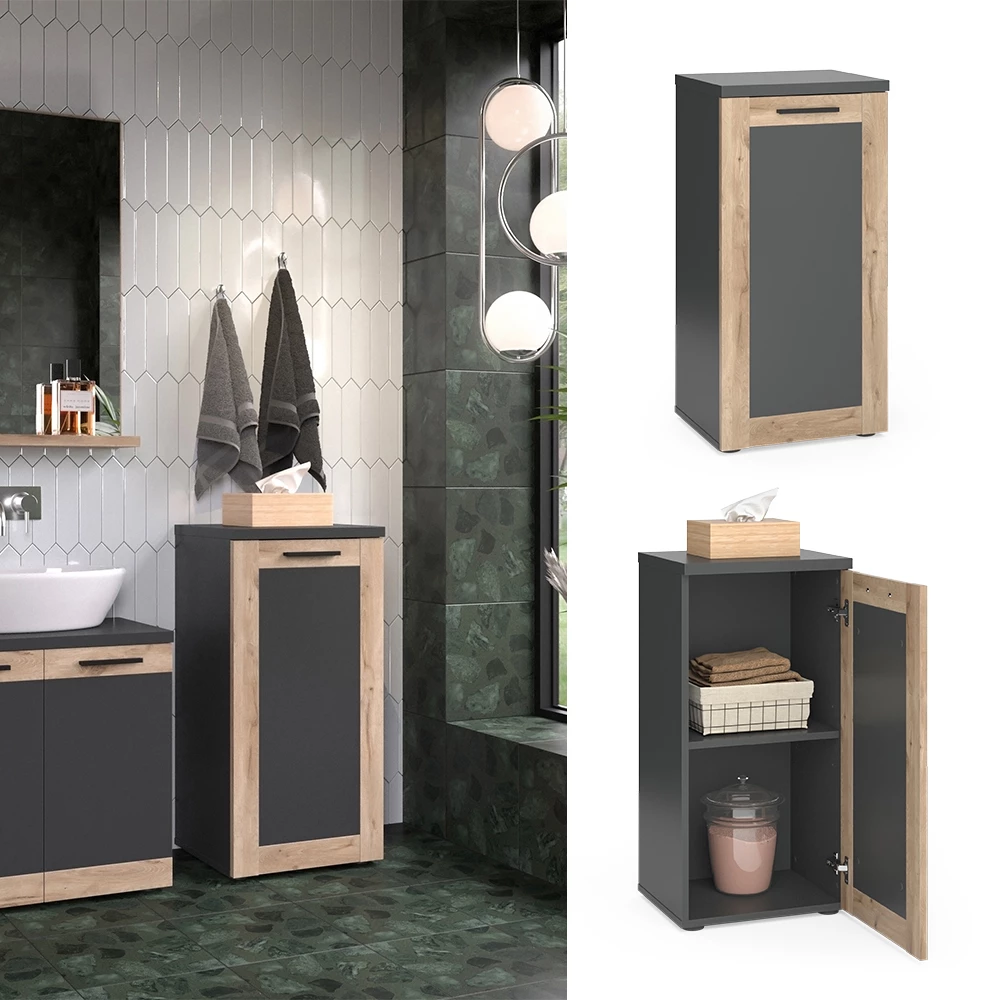 Vicco Midischrank Anthrazit/Viking Oak 40x81.6 cm, Niko