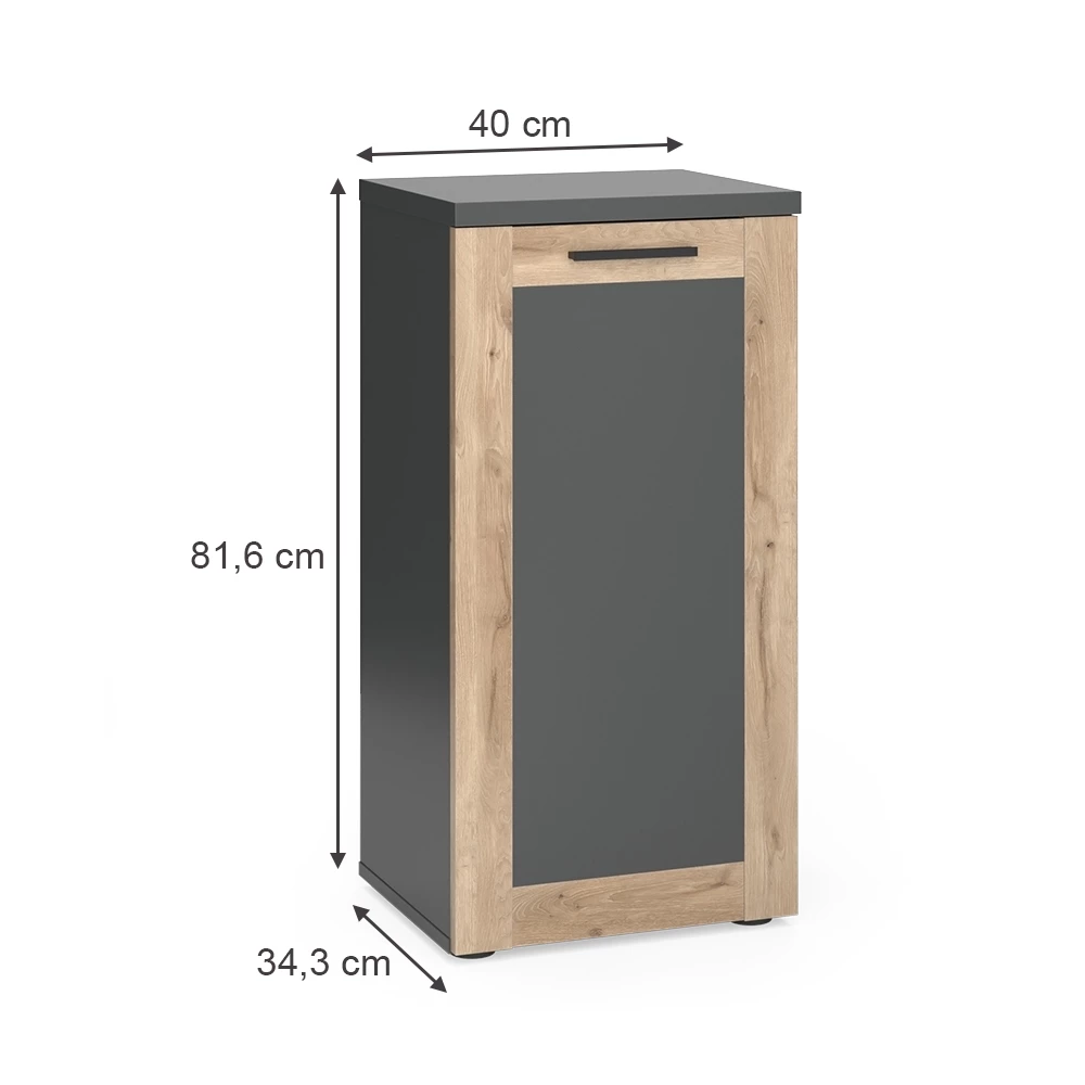 Vicco Midischrank Anthrazit/Viking Oak 40 x 81.6 cm, Niko