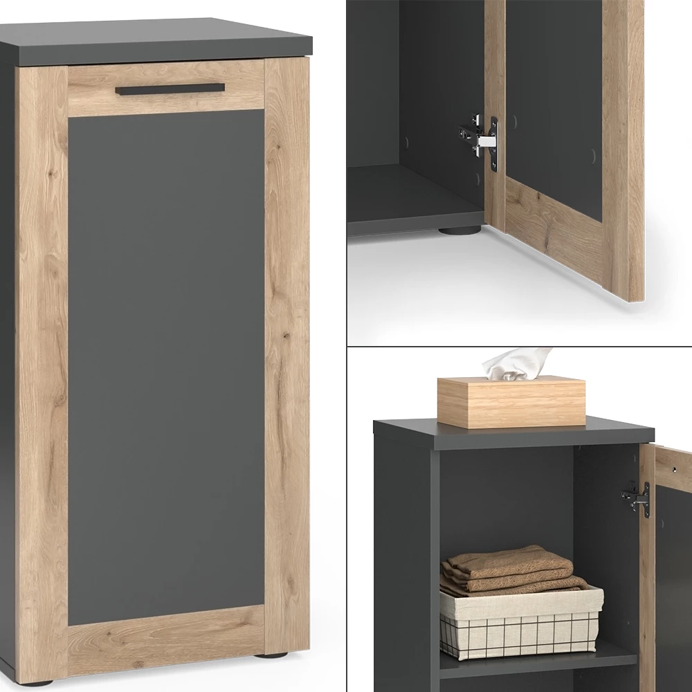 Vicco Midischrank Anthrazit/Viking Oak 40 x 81.6 cm, Niko