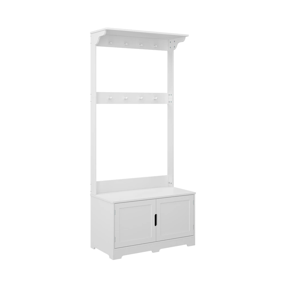 livinity® Garderobe Weiß 80 x 180 cm mit 2 Türen, Lysa