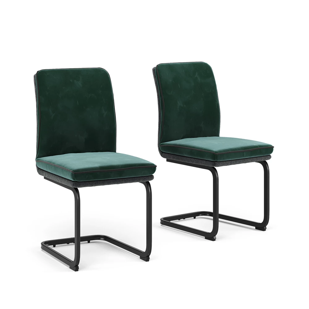 Vicco Freischwinger Grün 2er Set, Eleganza
