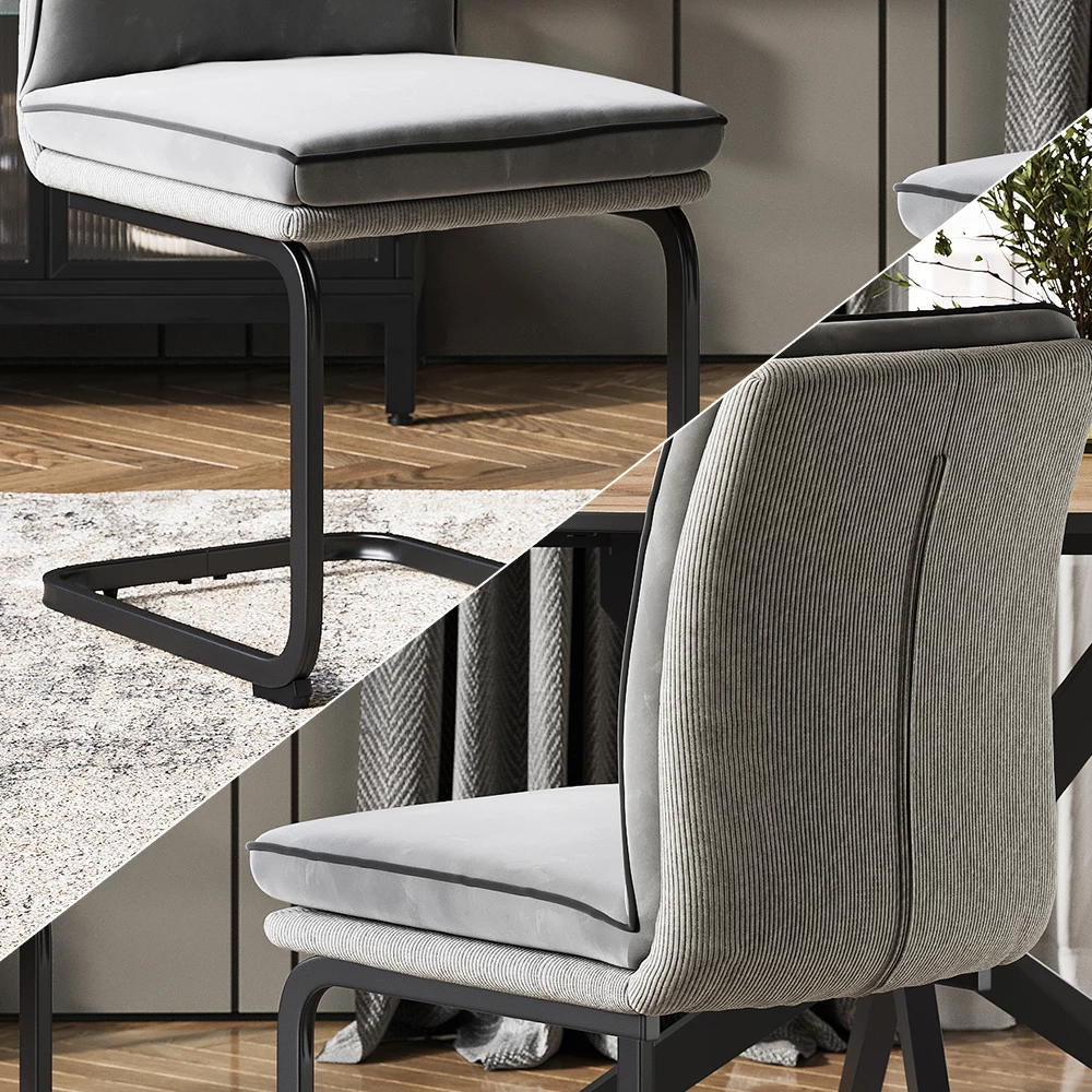 Close-up of Kragstol in Ljusgrå, showing texture/details