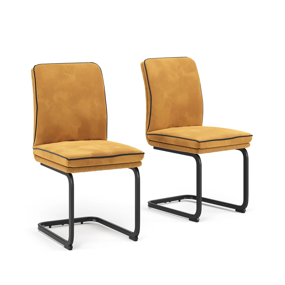 Vicco Freischwinger Gelb 2er Set, Eleganza