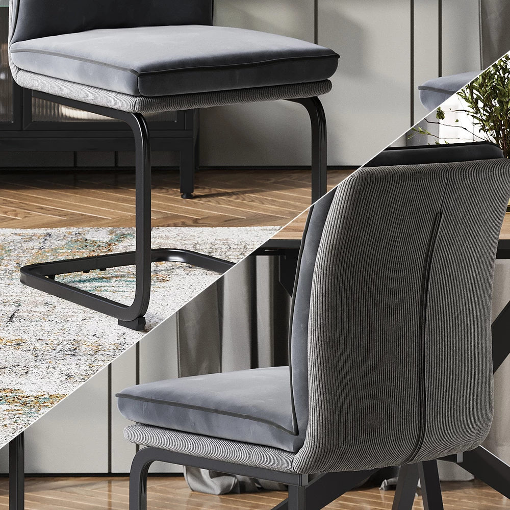 Detailní záběr na Konzolová židle v barvě Antracit, zobrazující texturu/detaily