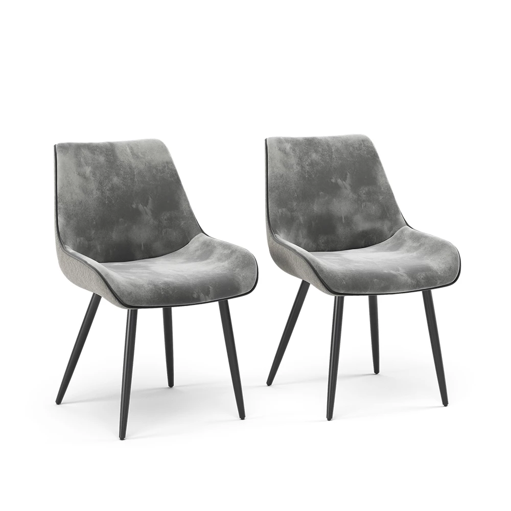 Vicco Esszimmerstuhl sivo 2er Set, Eleganza