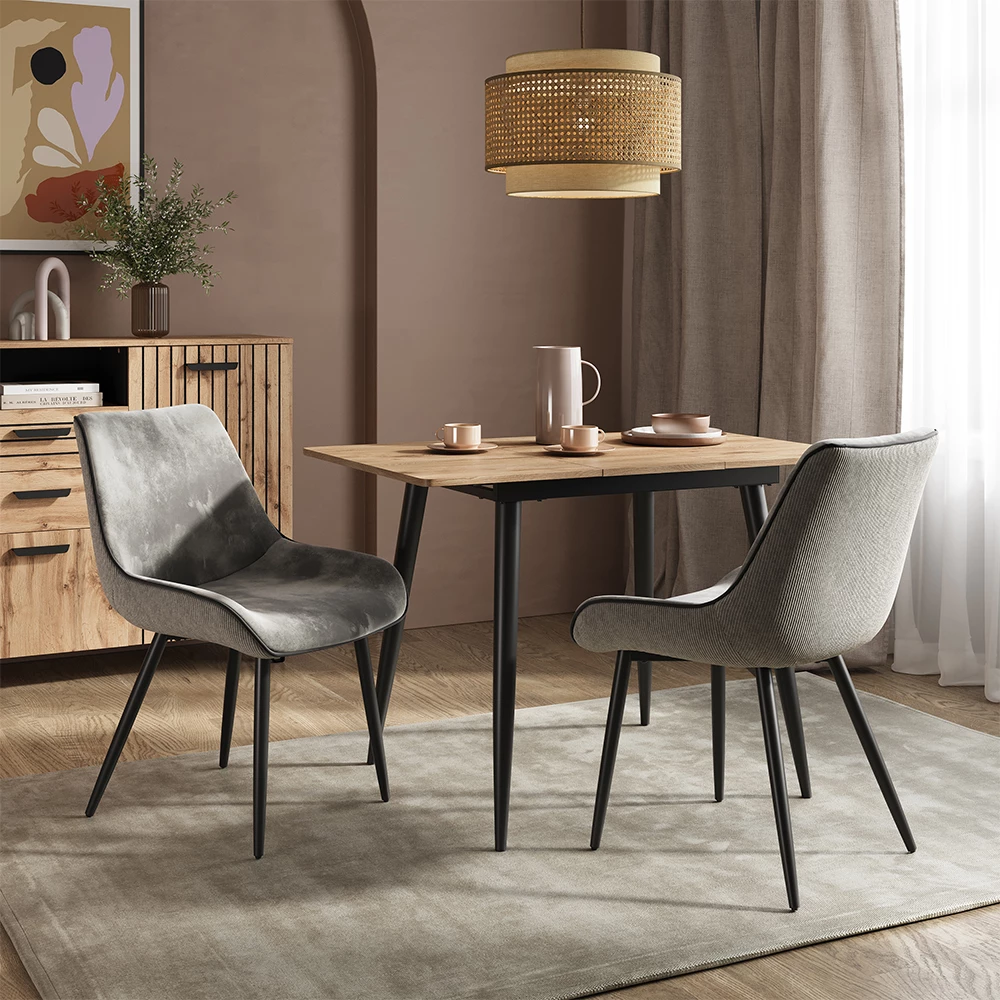 Vicco Esszimmerstuhl sivo 2er Set, Eleganza