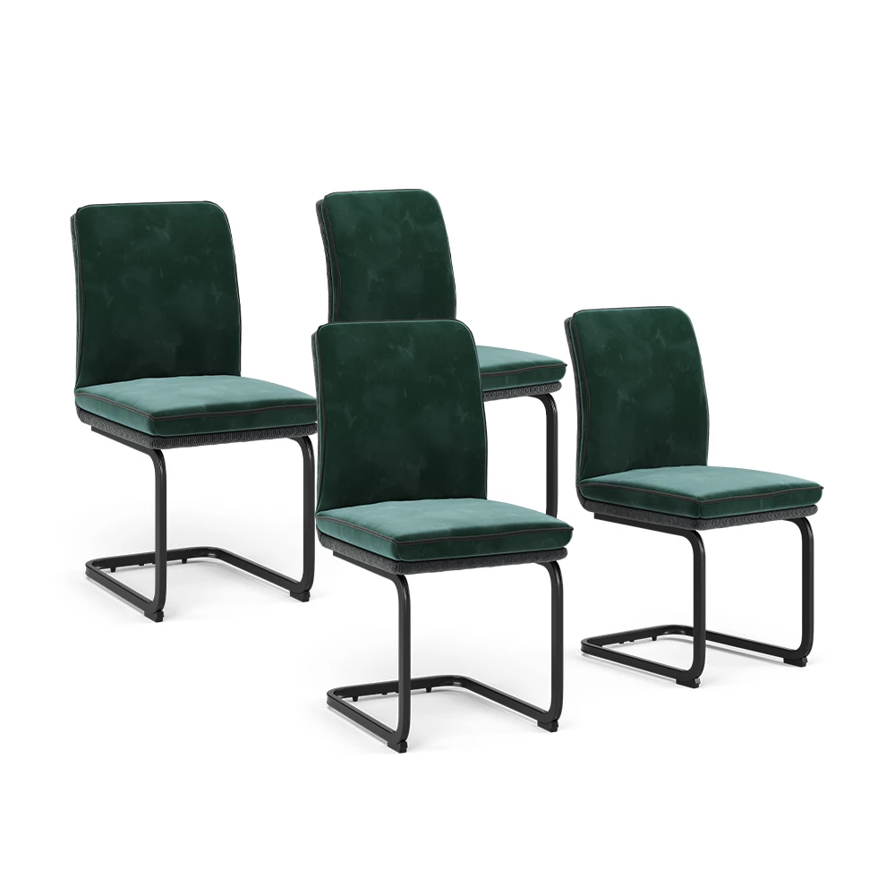 Vicco Freischwinger Grün 4er Set, Eleganza