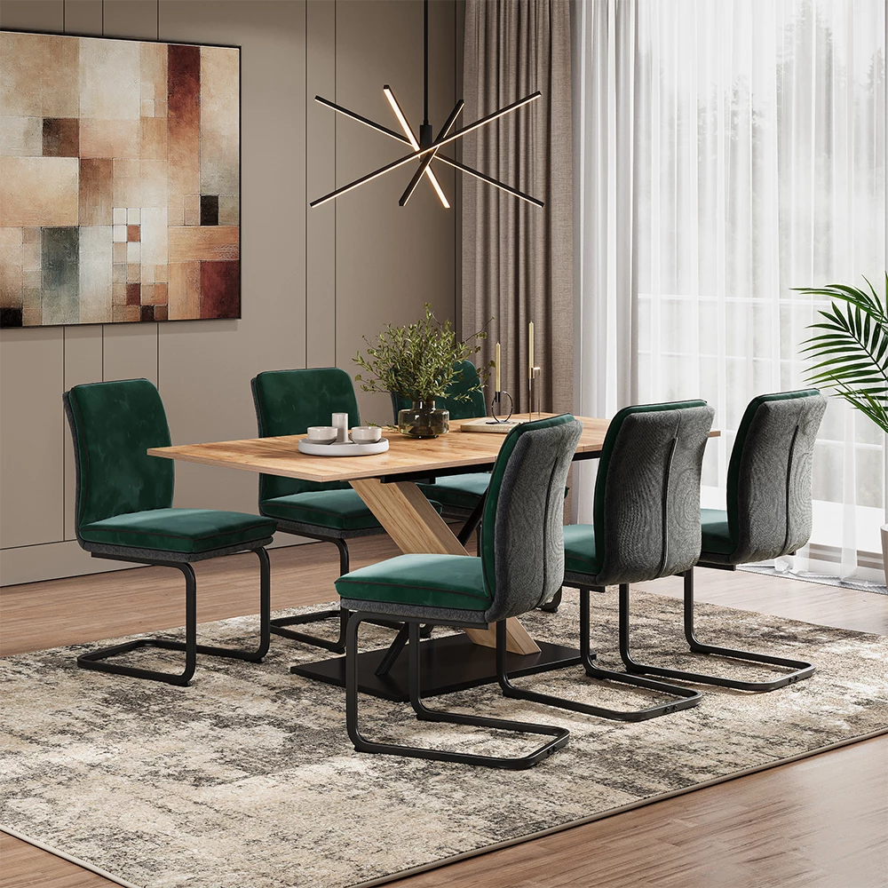 Vicco Freischwinger Grün 4er Set, Eleganza