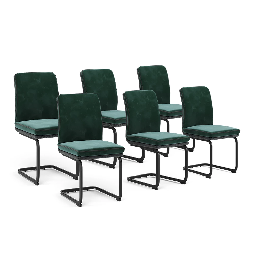 Vicco Freischwinger Grün 6er Set, Eleganza