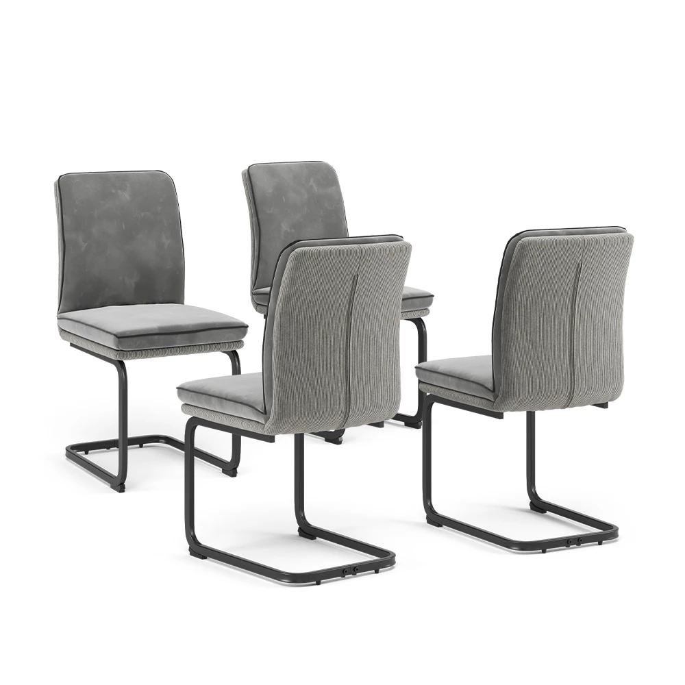 Kragstol in Ljusgrå on white background with decorative elements