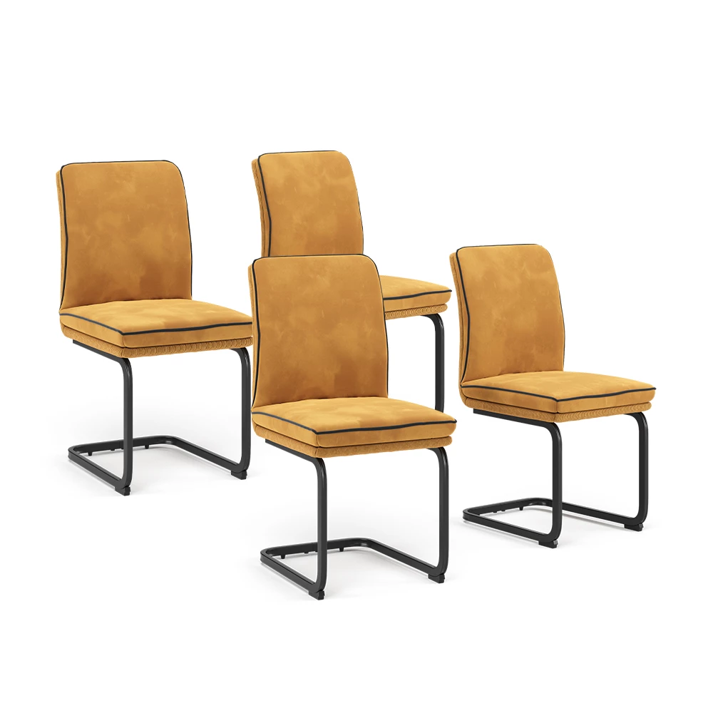 Vicco Freischwinger Gelb 4er Set, Eleganza