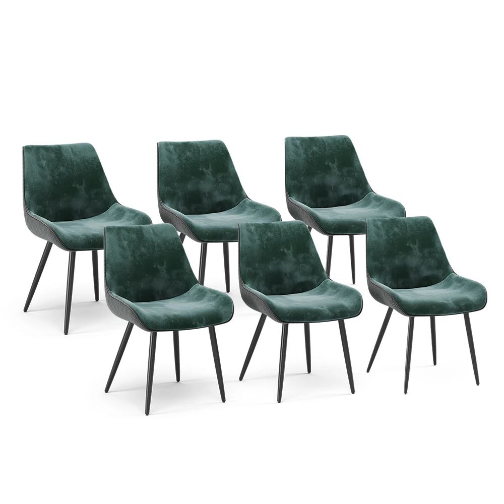 Vicco Jedálenská stolička zelená Sada 6 kusov, Eleganza