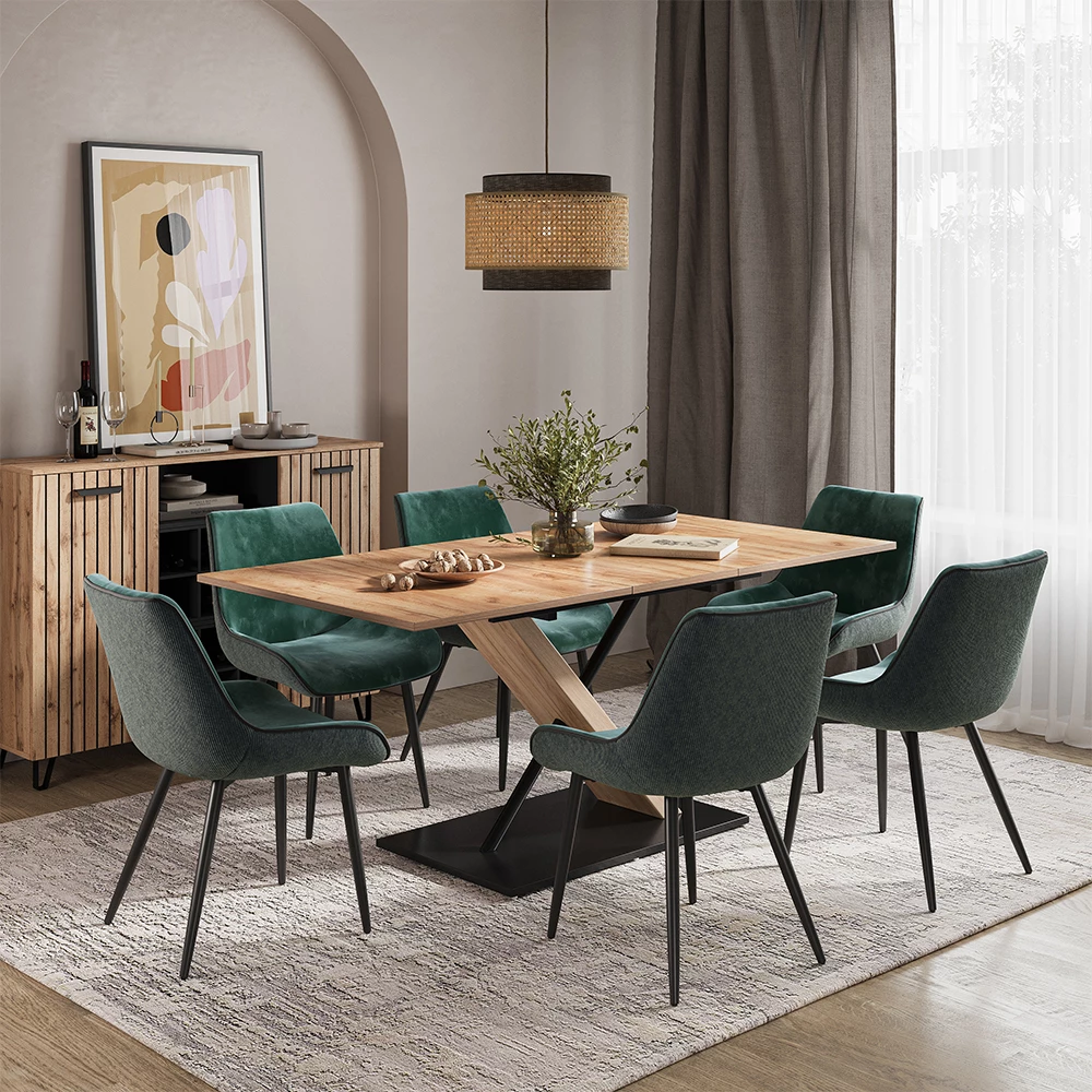Vicco Jedálenská stolička zelená Sada 6 kusov, Eleganza