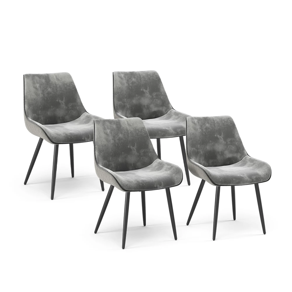 Vicco Étkezőszék Szürke 4-es készlet, Eleganza