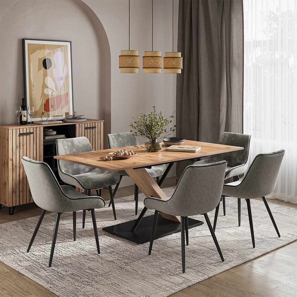 Vicco Jedálenská stolička Šedá Sada 6 kusov, Eleganza