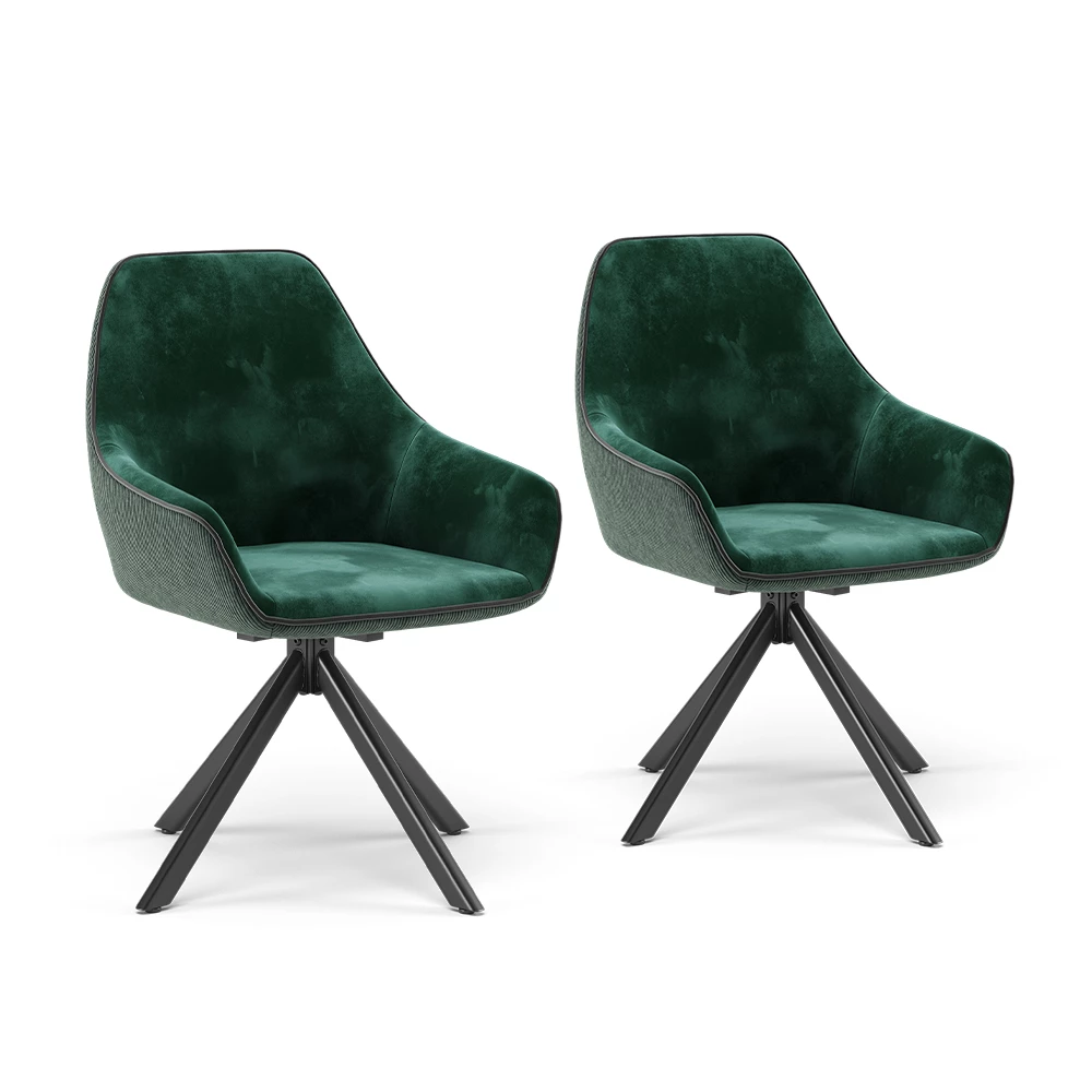 Vicco Loungesessel Grün 2er Set, Eleganza