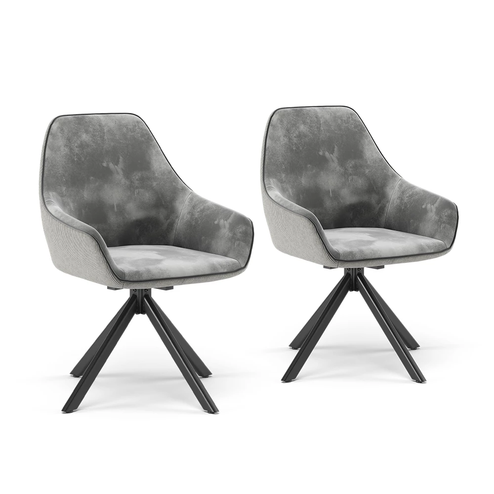 Vicco Loungesessel Cinza 2er Set, Eleganza
