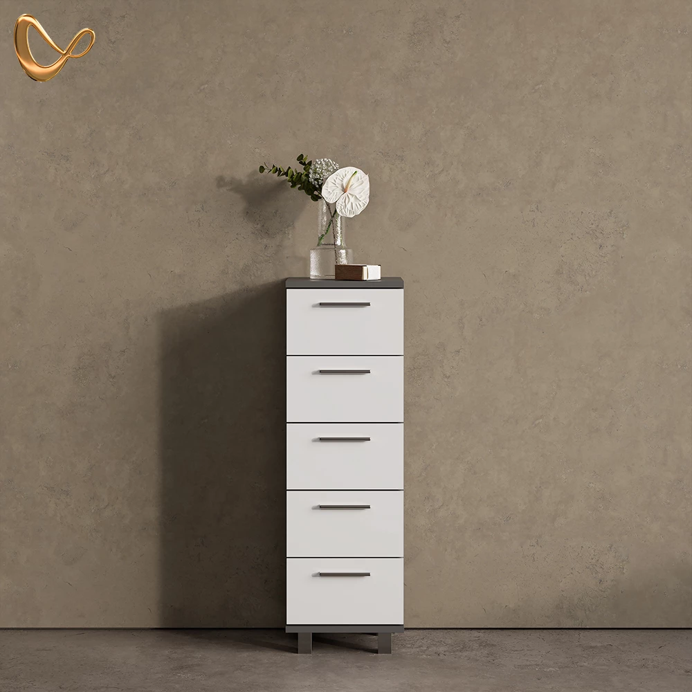 Badschrank Eisak Anthrazit 30 x 95 cm livinity®