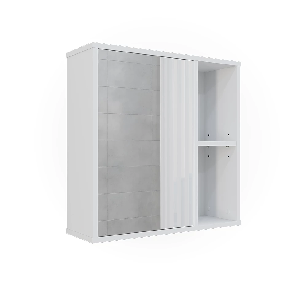 Vicco Badspiegelschrank Weiß 60 x 60 cm, Leano
