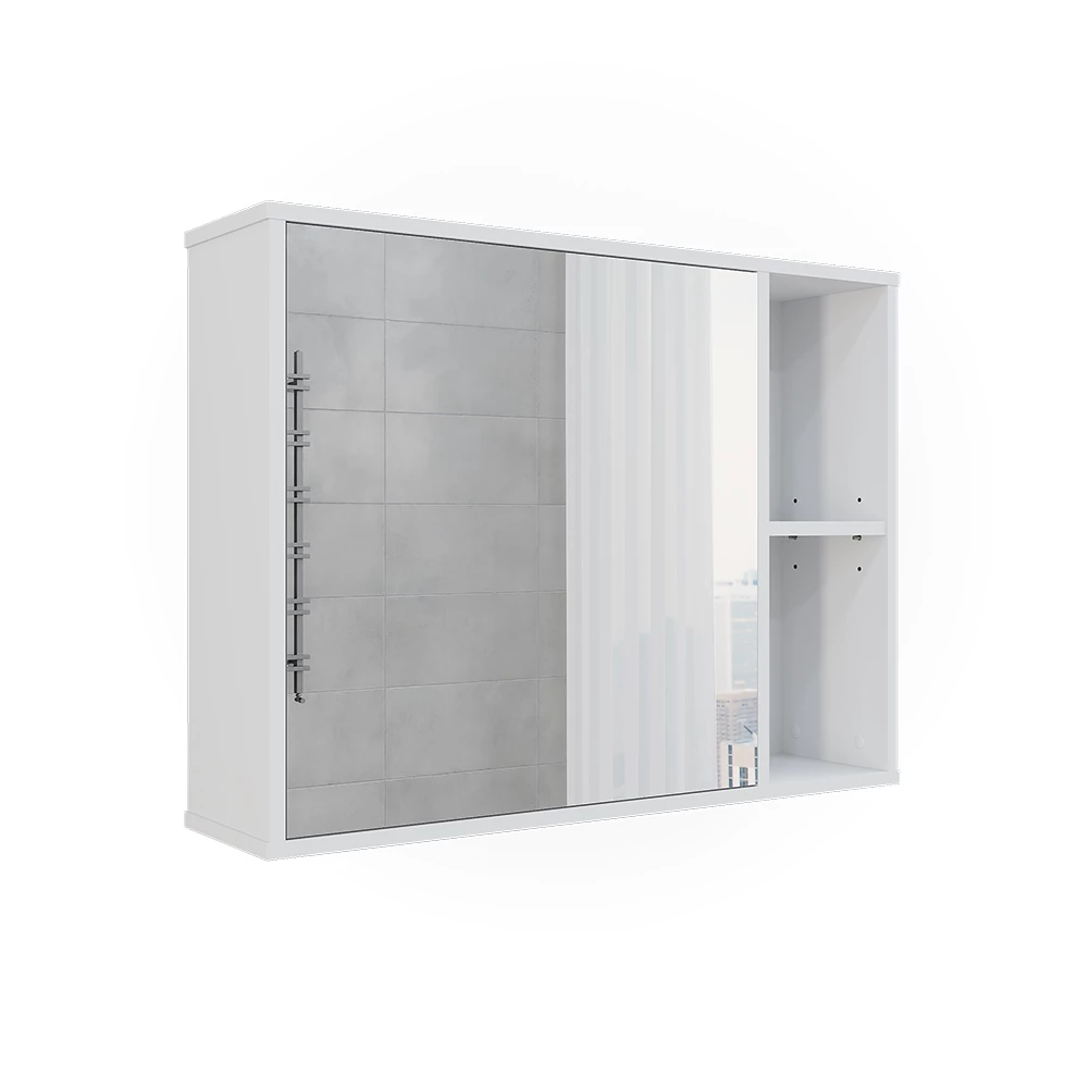 Vicco Badspiegelschrank Branco 80x60 cm, Leano