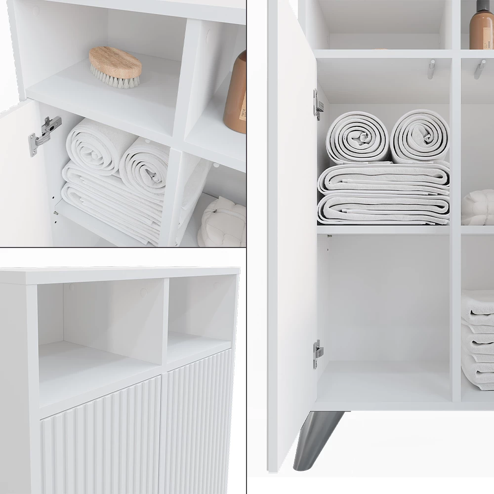 Vicco Bianco 60 x 97 cm con 2 porte, Leano