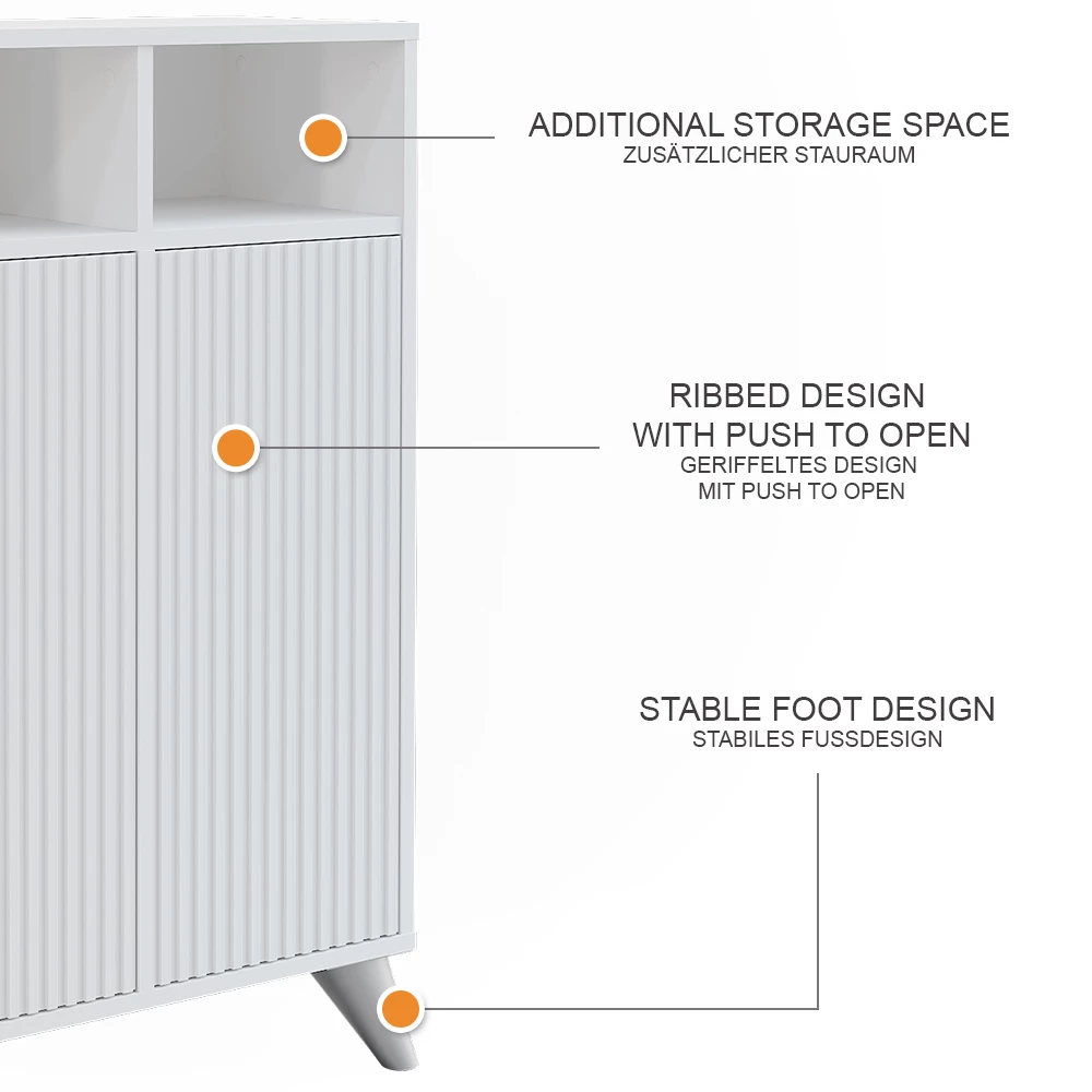 Vicco Bianco 60 x 97 cm con 2 porte, Leano