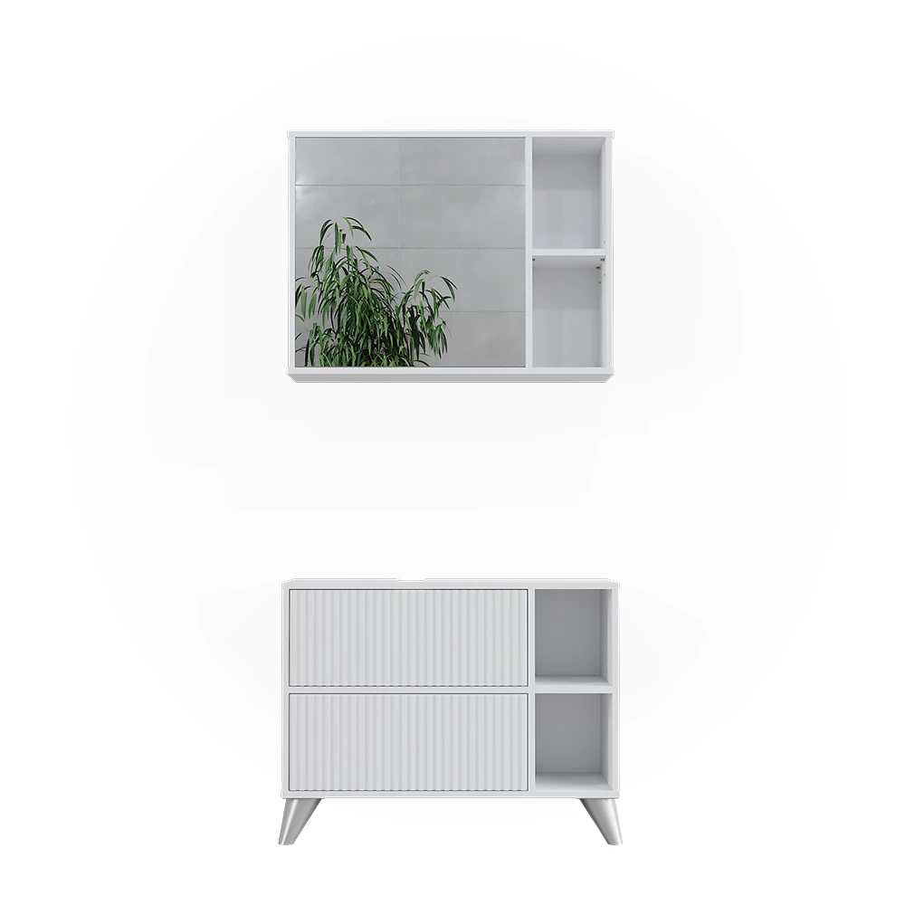 Vicco Badmöbel-Set Branco 80 cm, Set 1, Leano