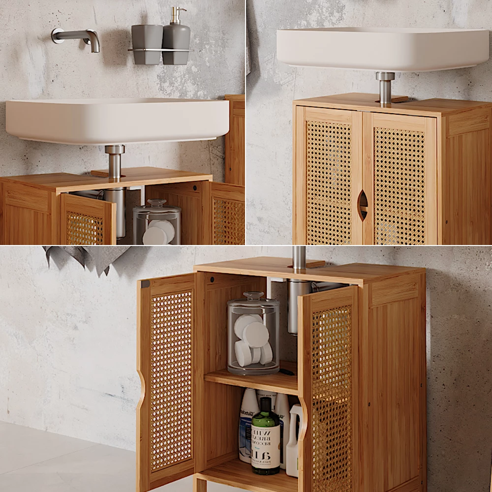 Vicco Wastafelonderkast Bamboe 48 x 60 cm, Liora