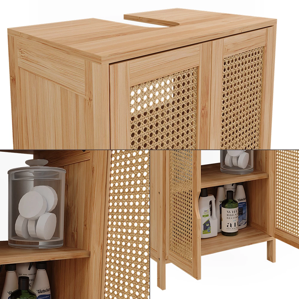 Vicco Wastafelonderkast Bamboe 48 x 60 cm, Liora