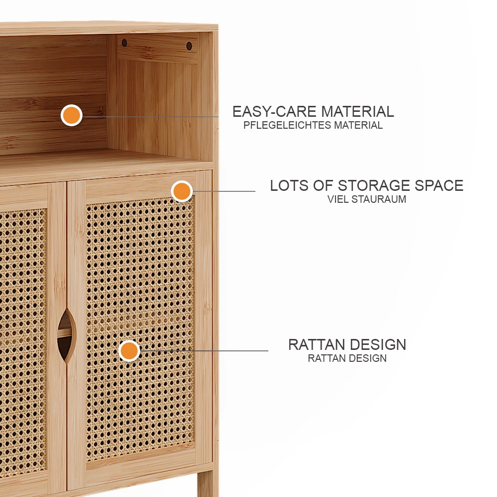 Vicco Midischrank Bambus 60 x 80 cm, Liora