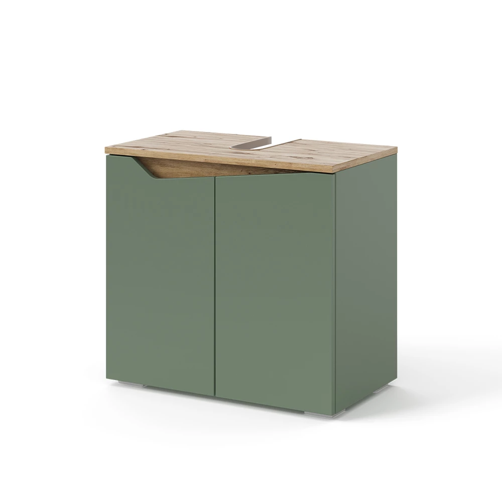 Vicco Waschbeckenunterschrank Grün/Anthrazit 60 x 57.5 cm mit 2 Türen, Marelle