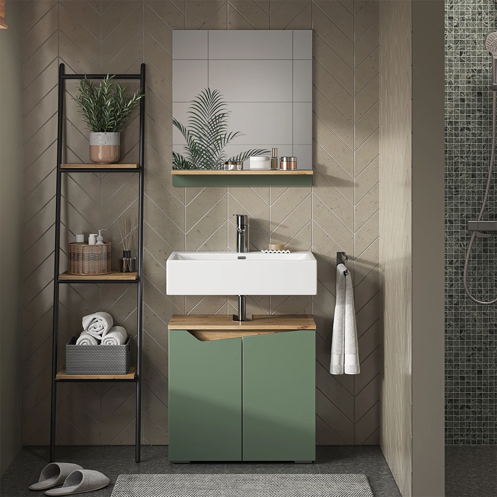 Vicco Badmöbel-Set Grün/Artisan 2 Teile, Marelle