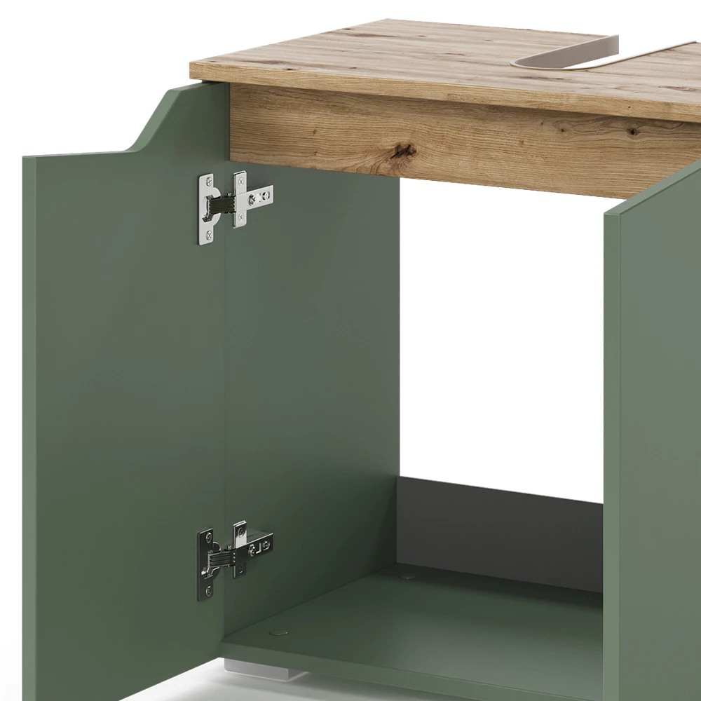 Vicco Waschbeckenunterschrank Grün/Anthrazit 60 x 57.5 cm mit 2 Türen, Marelle