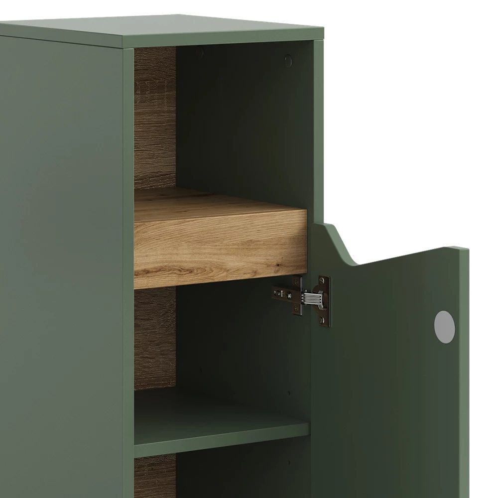 Vicco Verde/Artigianale 30 x 74.5 cm con porta e vano aperto, Marelle