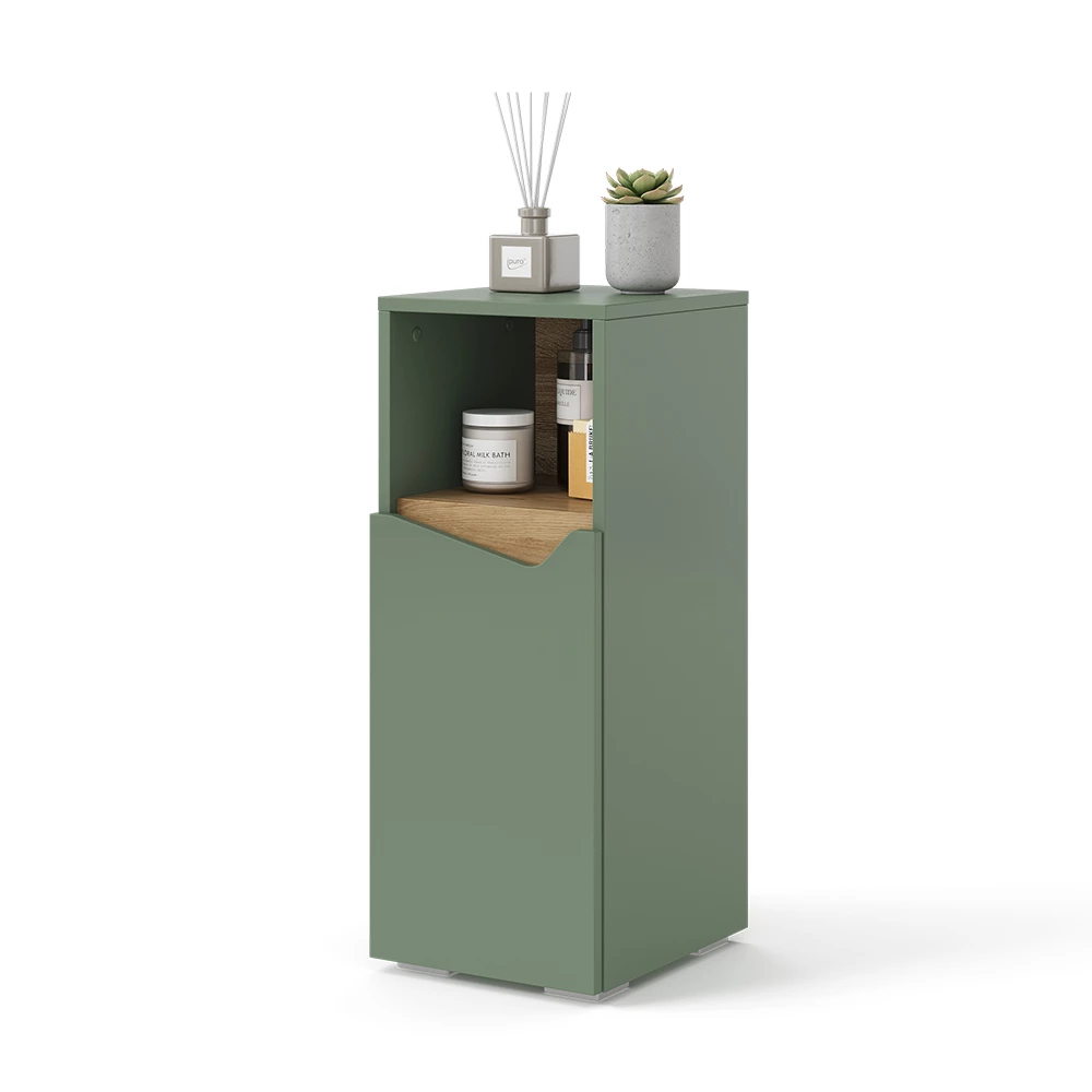 Vicco Verde/Artigianale 30 x 74.5 cm con porta e vano aperto, Marelle