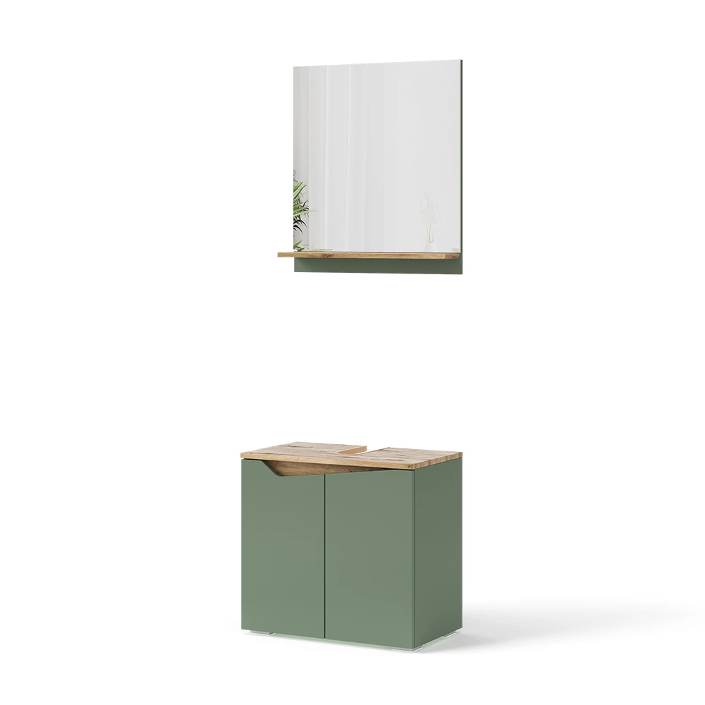 Vicco Bathroom furniture set Green/Artisan 2 parts, Marelle