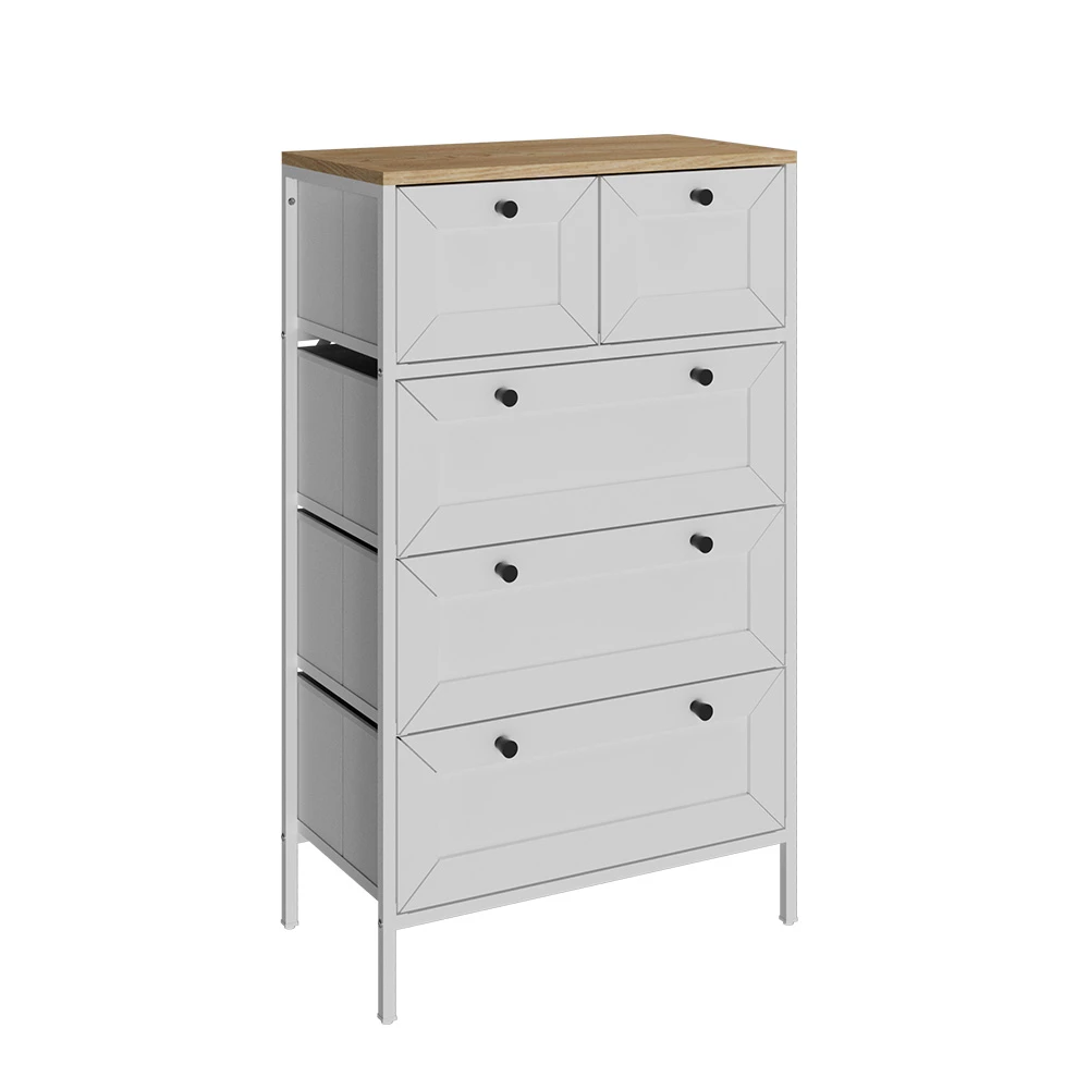 Vicco Beistelltisch Branco 56x95 cmmit 5 Schubladen, Belaro