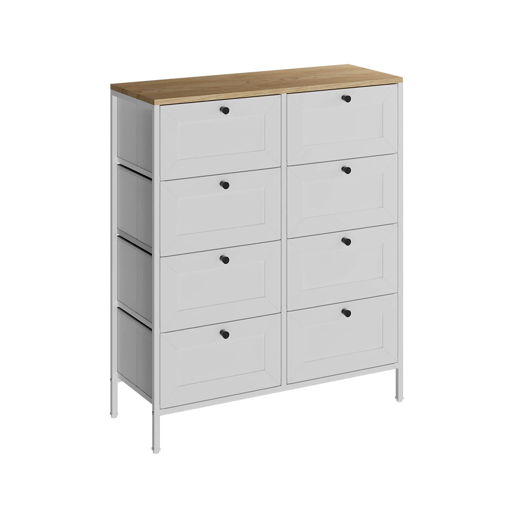 Vicco Šatníková skriňa biely 80 x 95 cm s 8 zásuvkami, Belaro