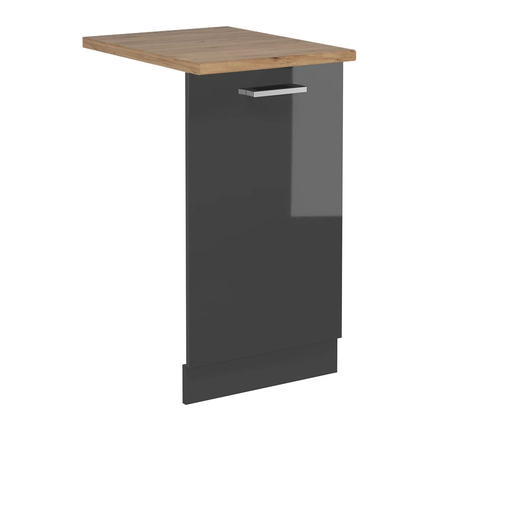 Vicco Capac pentru mașina de spălat vase Antracit lucios ridicat 45cm, AP Stejar, R-Line